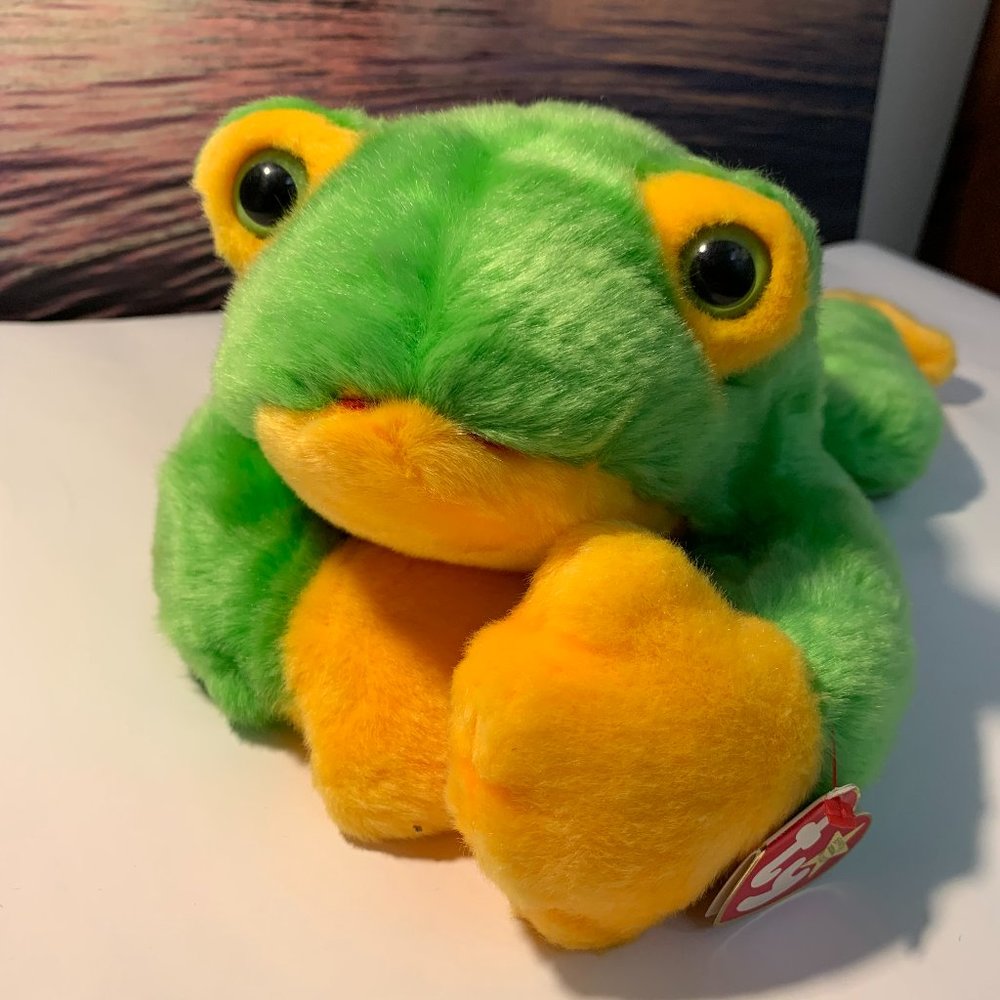 1998 Smoochy the Frog - 14" TY Beanie Baby - NWT, TAG ERRORS!